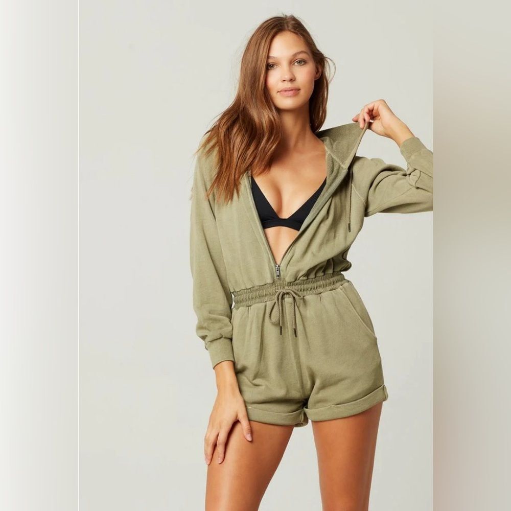 L*Space Stay Cool Green Romper Size Small
